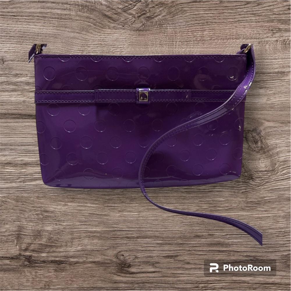 Kate Spade Glossy Purple Wristlet